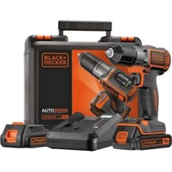 Black & Decker Black+Decker 18 V Akku-Bohrschrauber ASD18KB Inkl. 1,5 Ah Akkus Mit Koffer
