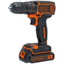 Black & Decker Black+Decker 18 V Akku-Bohrschrauber BDCDC18KB Inkl. 1,5 Ah Akkus Mit Koffer
