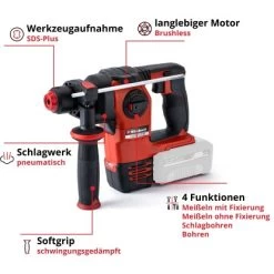 Einhell 18 V Akku-Bohrhammer Power X-Change Herocco Solo Mit Koffer -Werkzeugdepot Geschäft 4006825630343 2171 03