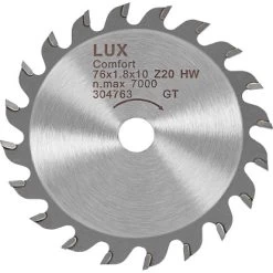 LUX HM-Minikreissägeblatt Holz Ø 76 Mm 20 Zähne
