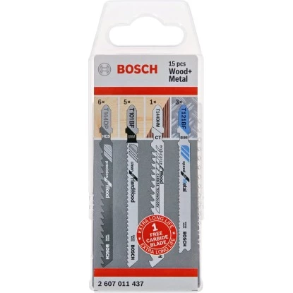 Bosch Stichsägeblatt-Set Wood And Metal 15-teilig 1 Bosch Stichsägeblatt-Set Wood And Metal 15-teilig