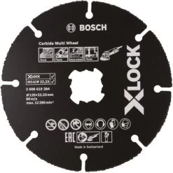 Bosch X-Lock Trennscheiben Carbide Multi Wheel 125 Mm