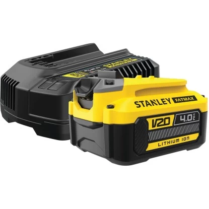 Stanley Fatmax Akku Starter-Kit V20 SFMCB14M1 18 V/4 Ah 2-teilig 1 Stanley Fatmax Akku Starter-Kit V20 SFMCB14M1 18 V/4 Ah 2-teilig